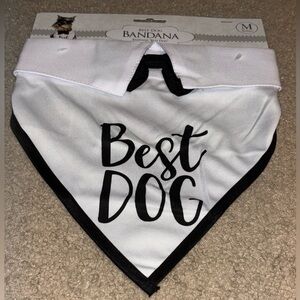 New Amscan Black and White Best Dog/Wedding Bandana with Bow Tie Size M